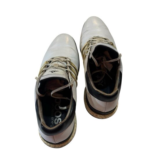 Adidas Tour360 Boost Golf Shoes Men’s Size 15 (Rare) White Leather - Spikes - Picture 10 of 12
